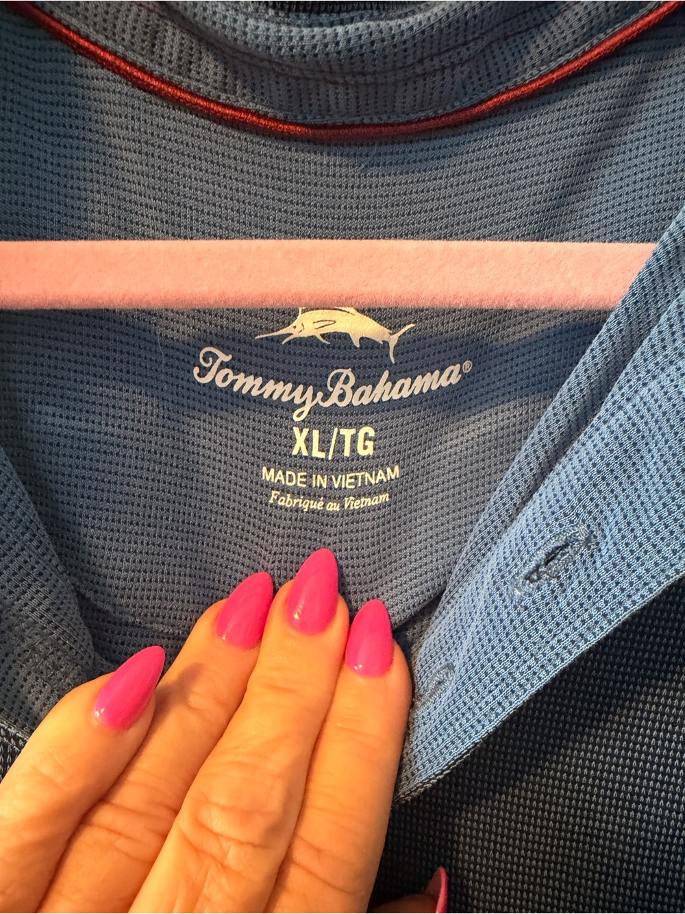 Tommy Bahama Long-Sleeve Polo - Slate Blue - Picture 2 of 5